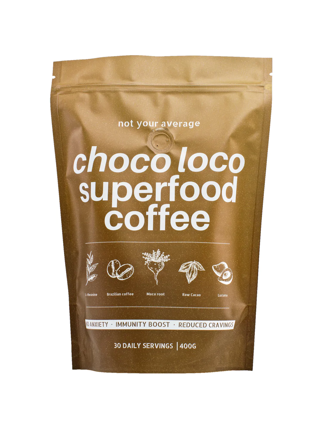 Choco Loco Superfood Coffee Raw Cacao + Green Tea Extract